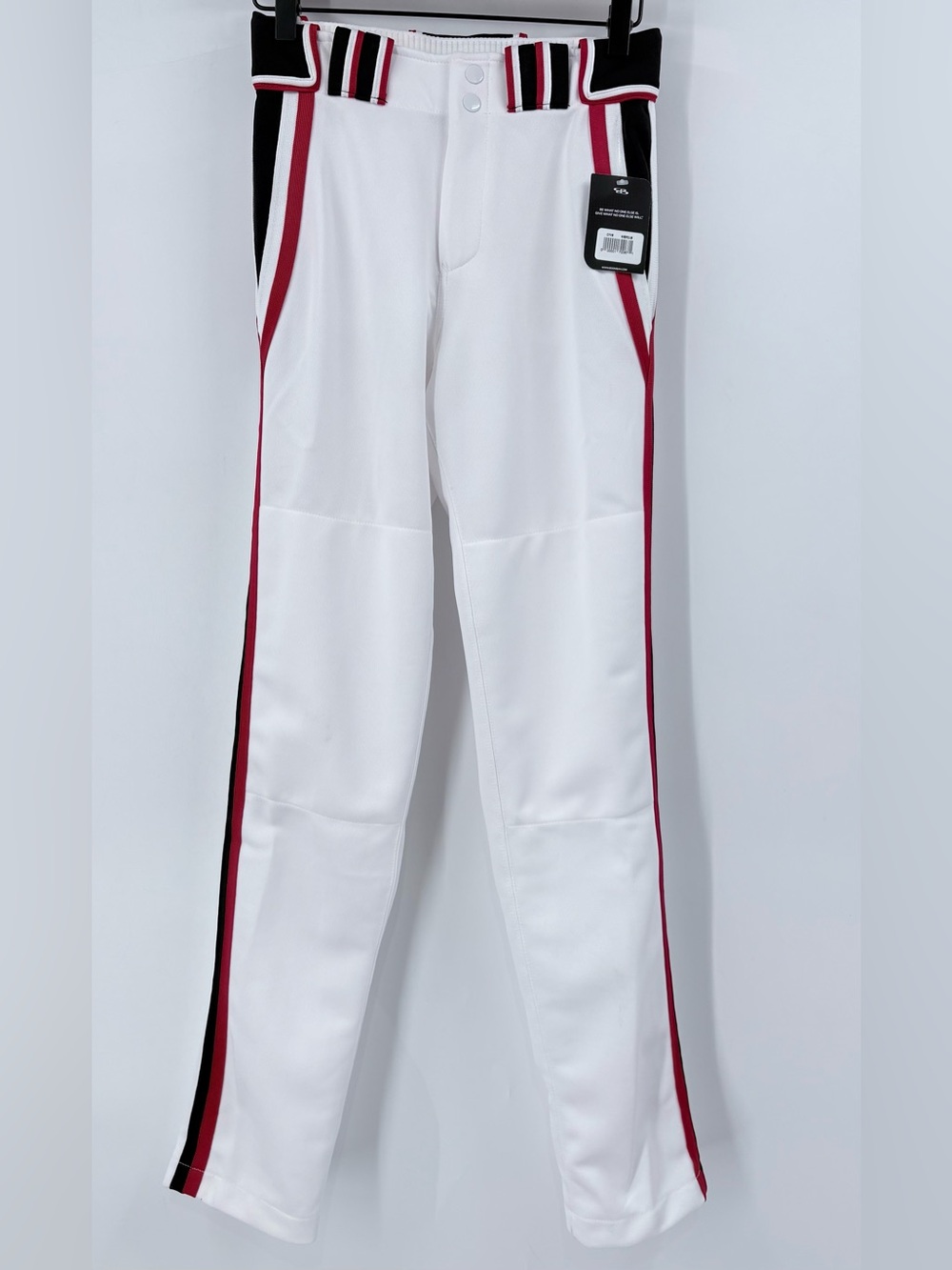 Boombah Men’s White Black Red Baseball Pants NWT